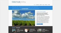 Desktop Screenshot of globalfoodsholding.com