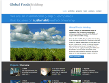 Tablet Screenshot of globalfoodsholding.com